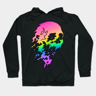 Melting Skull Rainbow Holo Trippy Hoodie